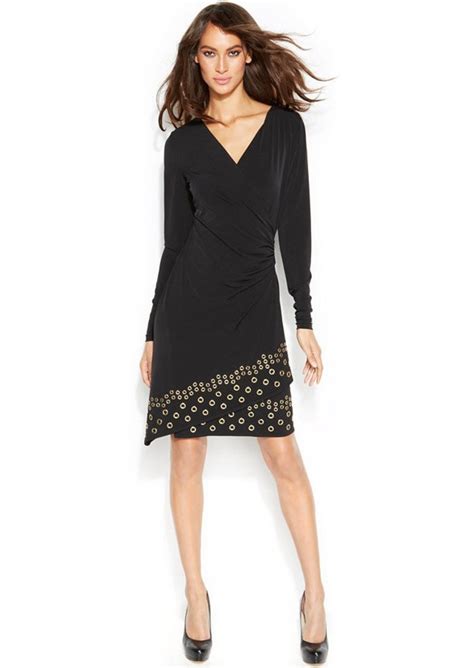 michael michael kors grommet-trim dress|Michael Kors Grommet.